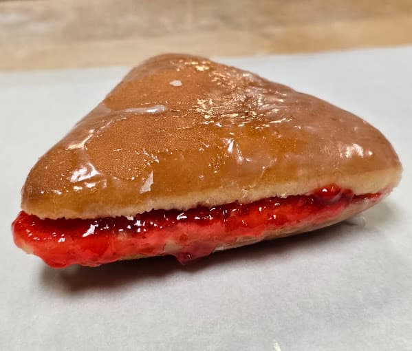 Jelly-filled donut at Snowflake Donuts in Humble, TX